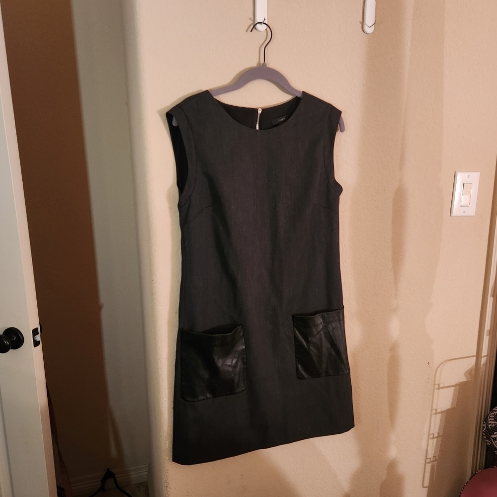 JCrew Size 4 charcoal grey business shift dress